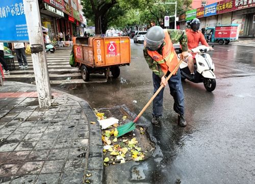 雨后全力保潔，守護城市容顏